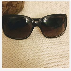 Coach Brown Christiana Glitter Logo Sunglasses